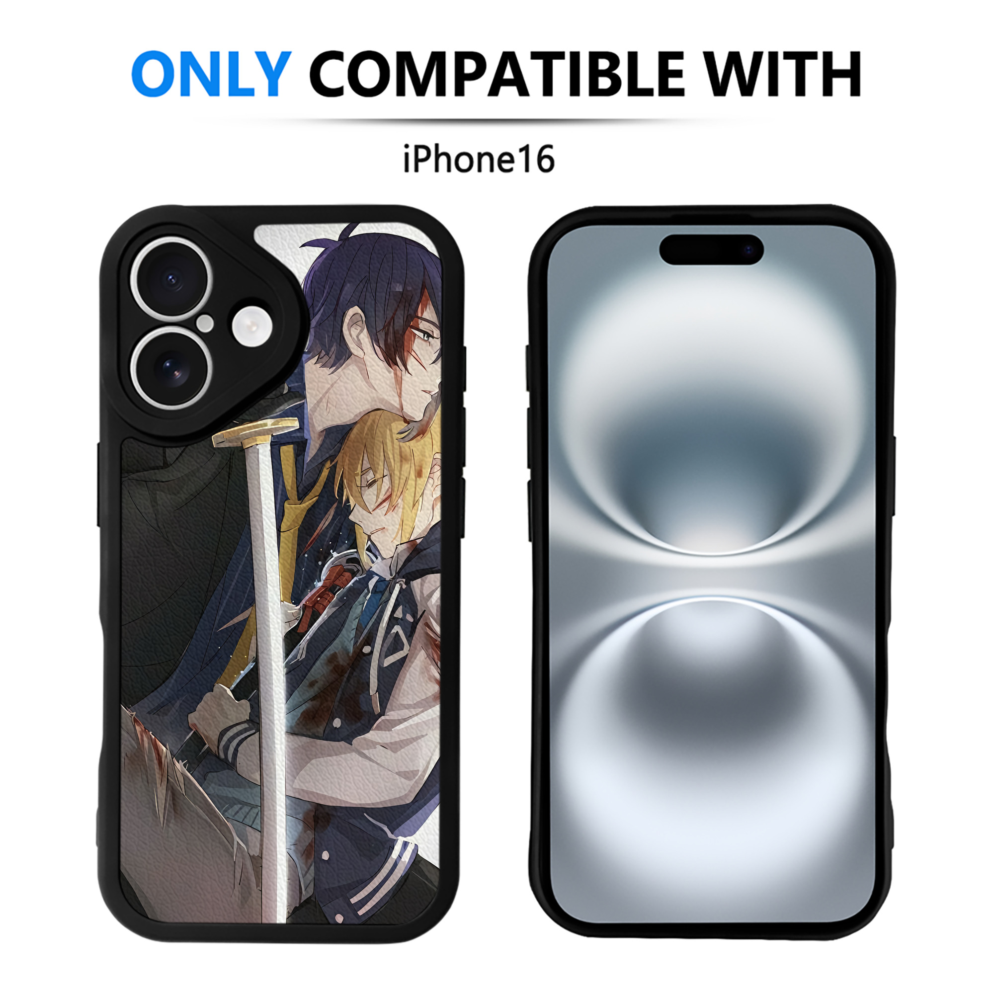 （画像用） 刀剣乱舞 Touken Ranbu 【iPhone 16シリーズ対応】シリコンスマホケース（レザー調） 材質：シリコン